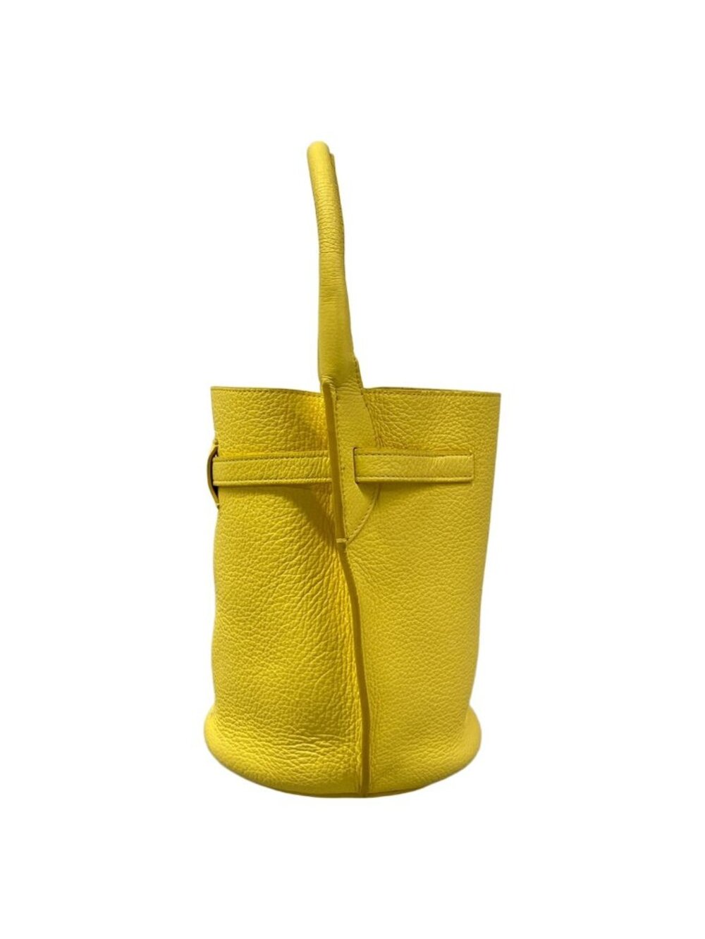 Celine Handbag Big Bag Bucket Nano Yellow Leather - Picture 4 of 15